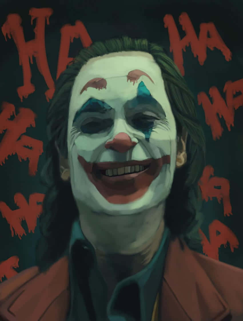 Joker Laughing Maniacally In The Dark Wallpaper