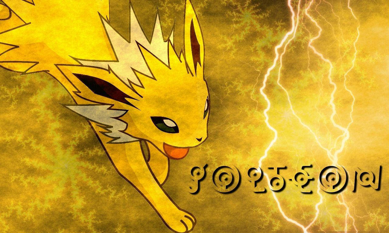 Jolteon Unown Letters Wallpaper