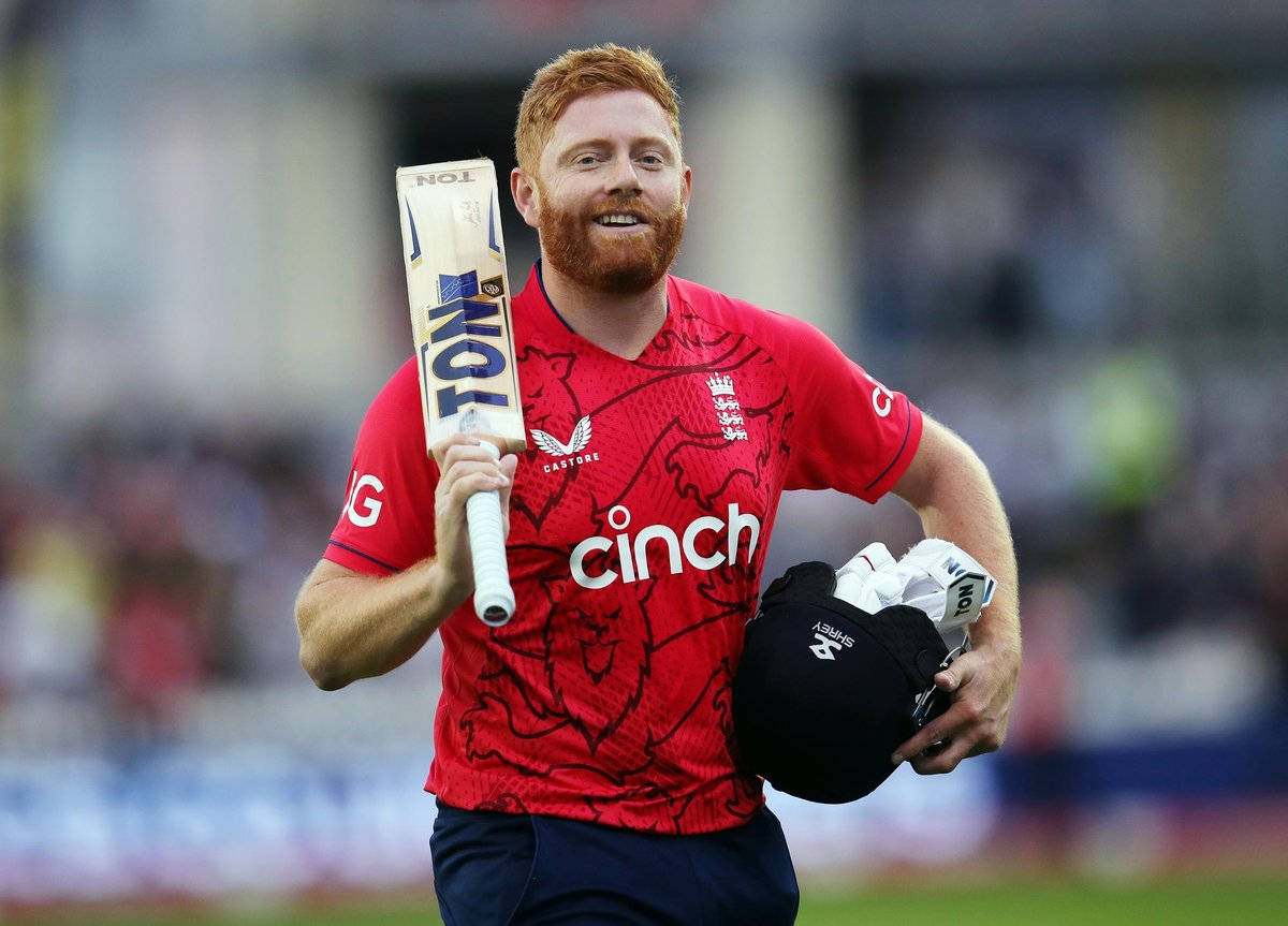 Jonny Bairstow Candid In Red Uniform Wallpaper