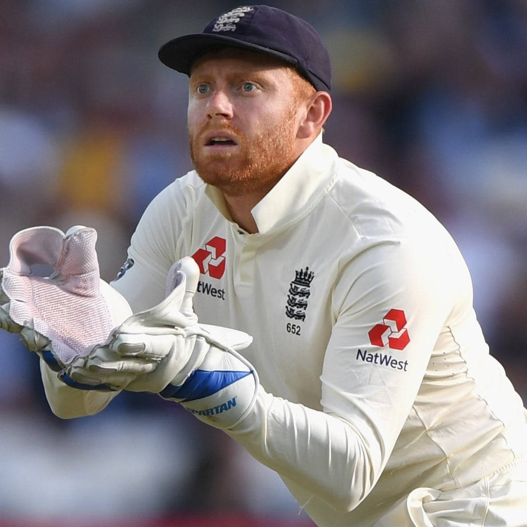 Jonny Bairstow Intense Cricket Game Wallpaper