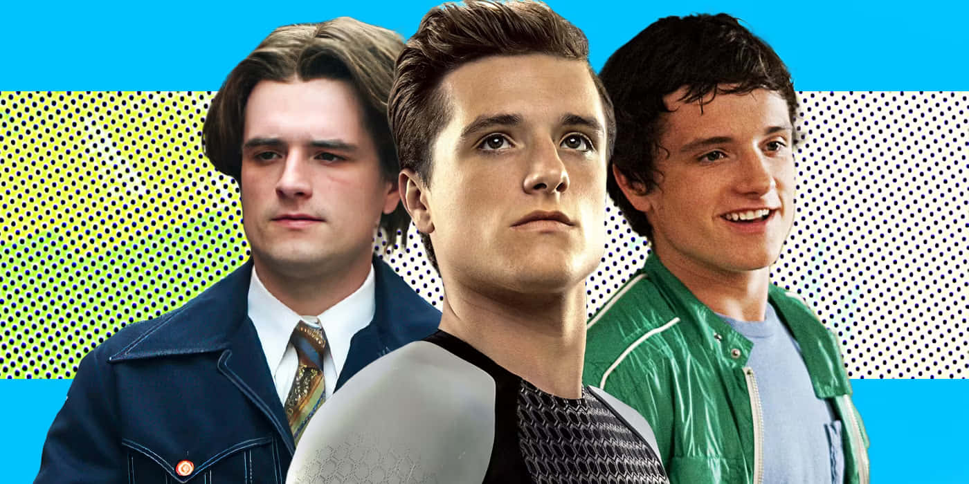 Josh Hutcherson Triple Portrait Collage Wallpaper