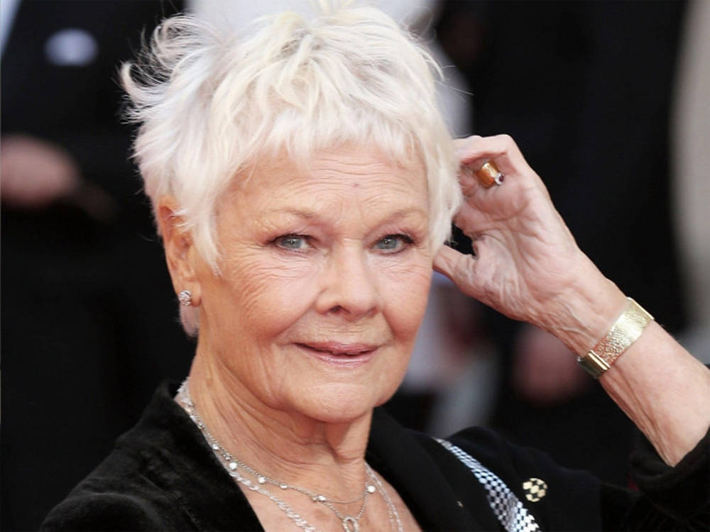 Judy Dench Short White Hair Wallpaper