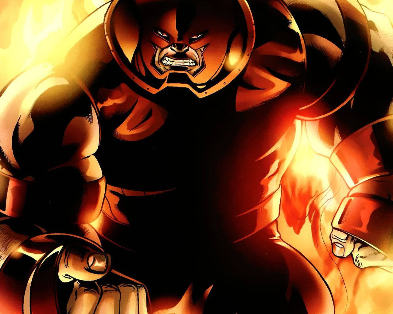 Juggernaut In Flames Wallpaper