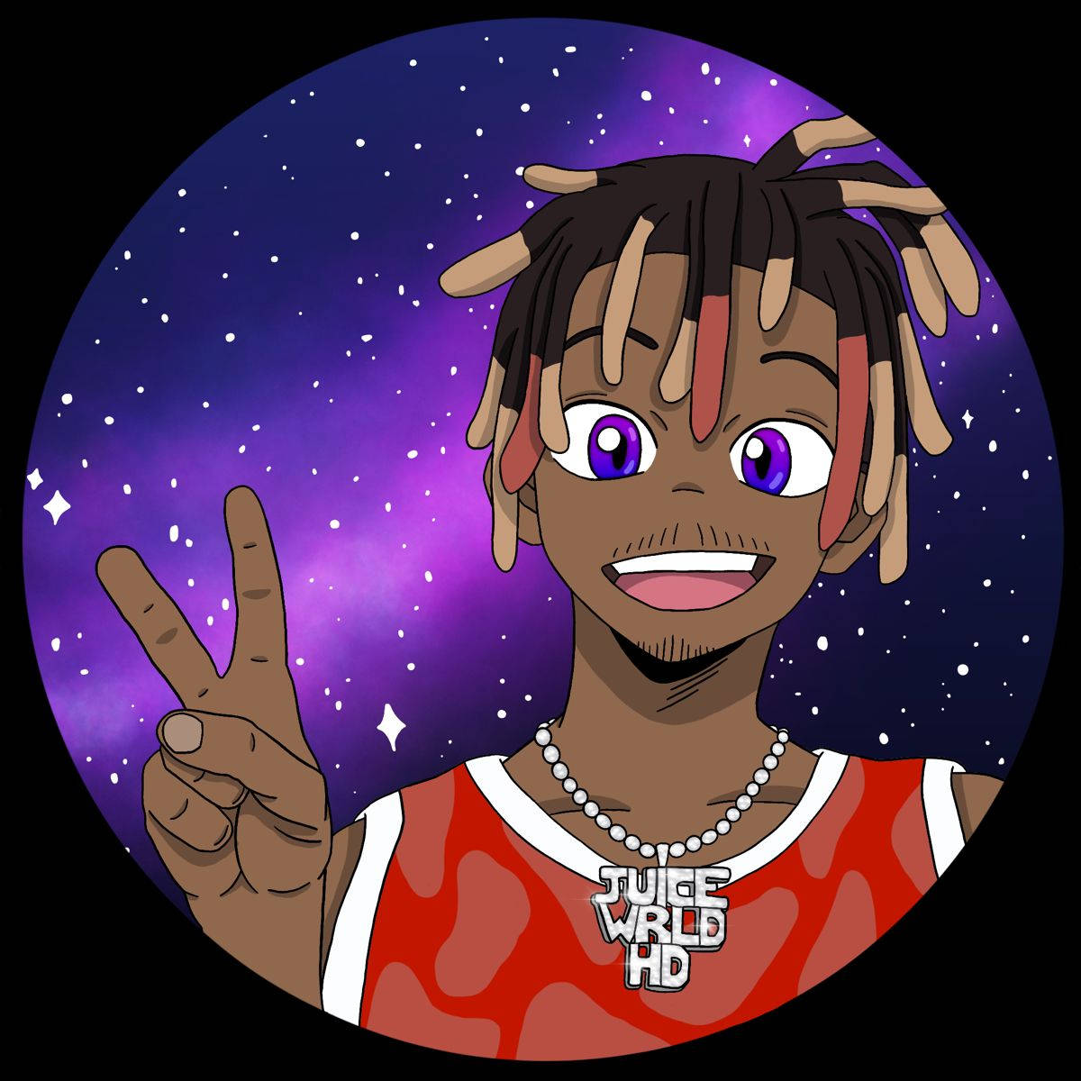 Juice Wrld Anime Galaxy Background Wallpaper