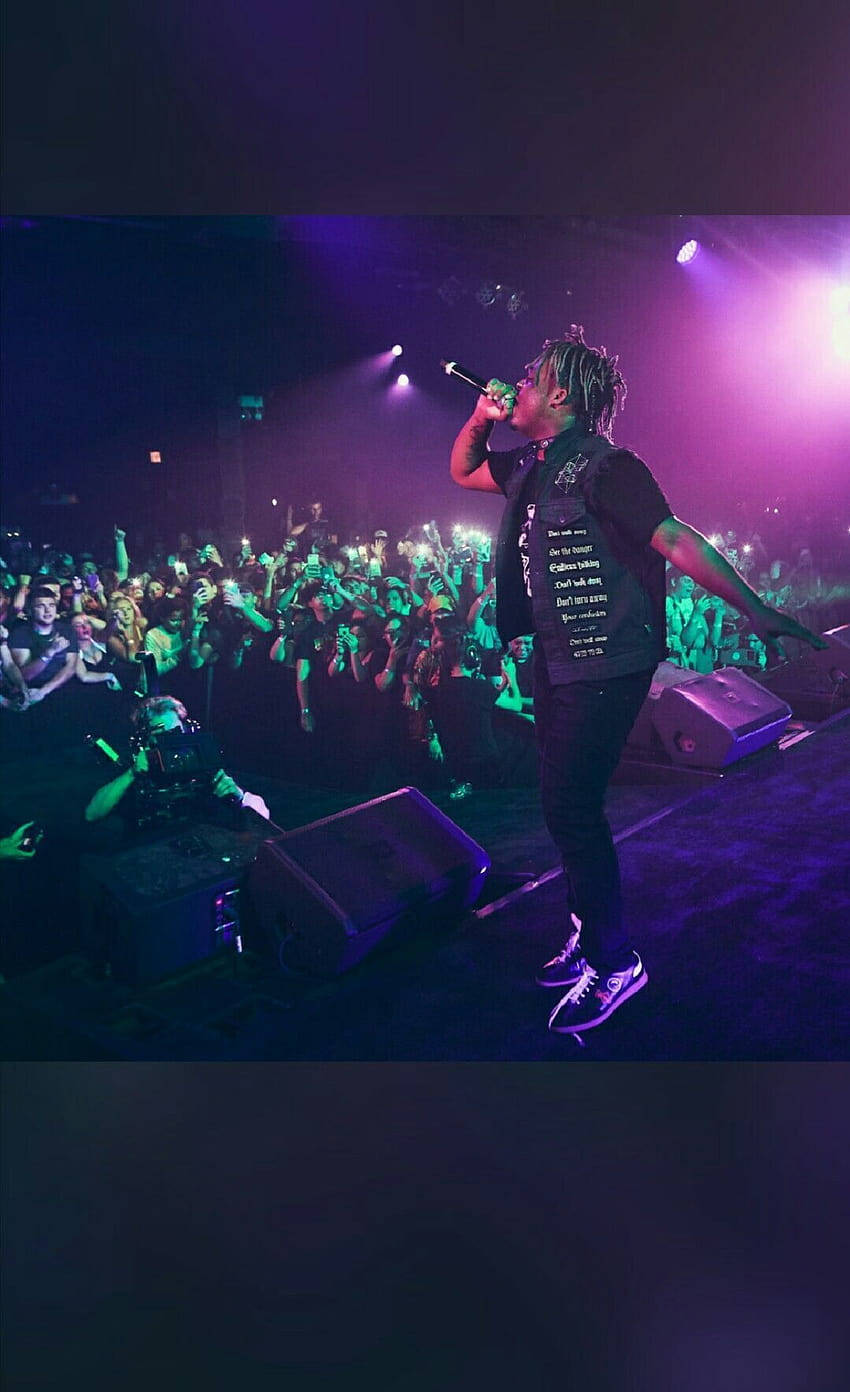 Juice Wrld Performing Phone Wallpaper