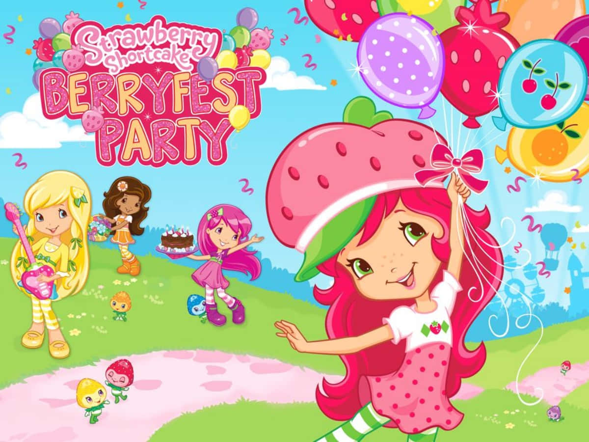 Juicy Strawberry Shortcake Delight Wallpaper