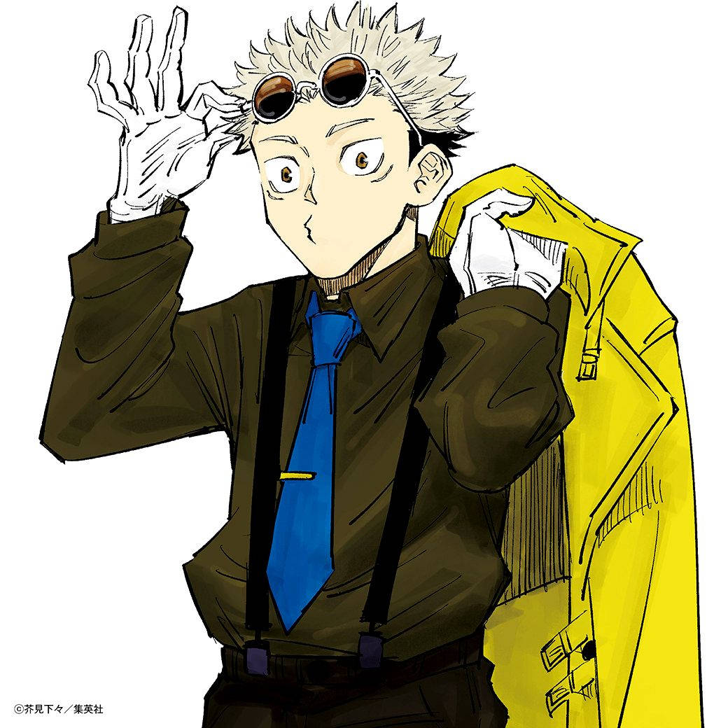 Jujutsu Kaisen Itadori With Yellow Coat Wallpaper