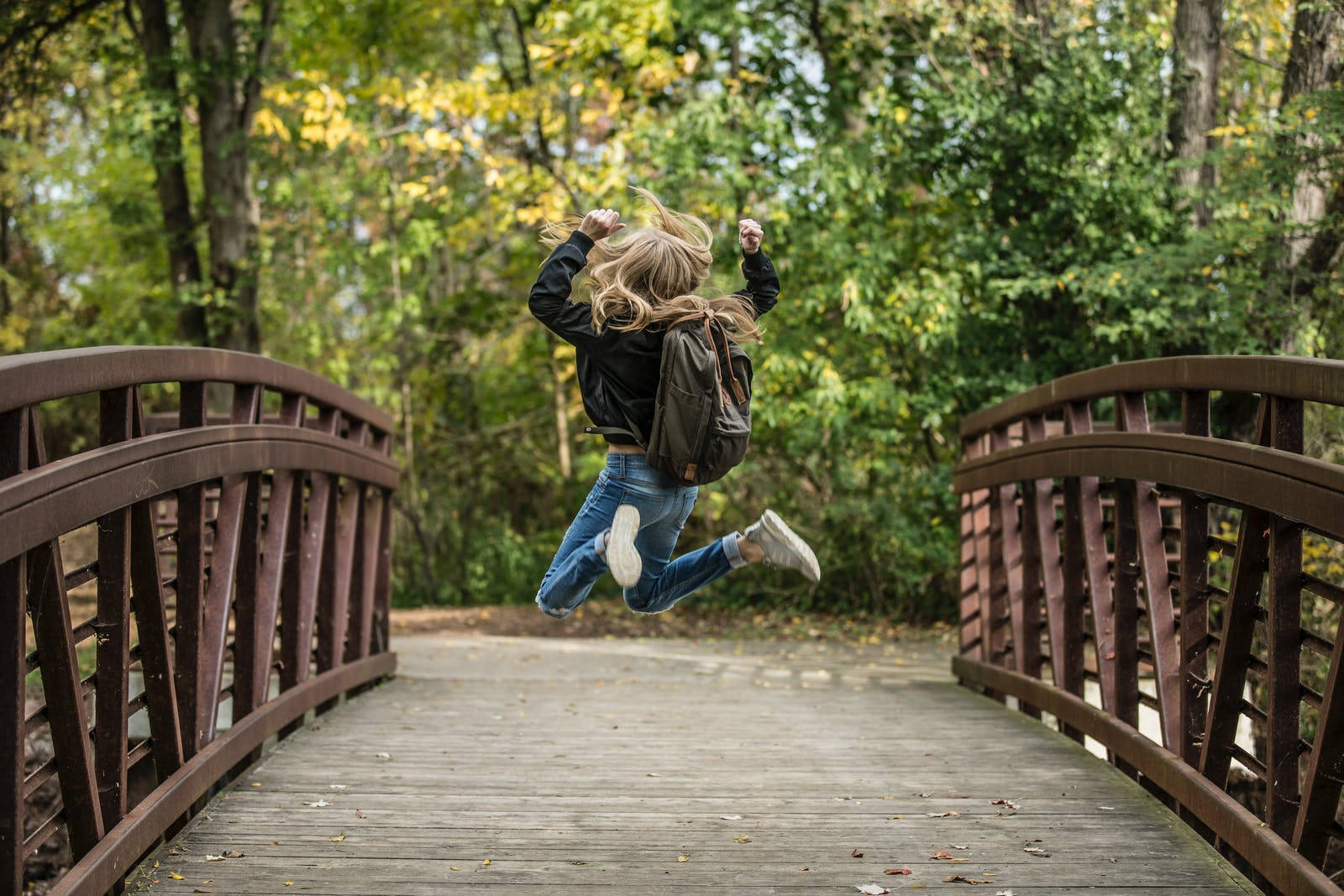 Jumping On A Bridge Wallpaper