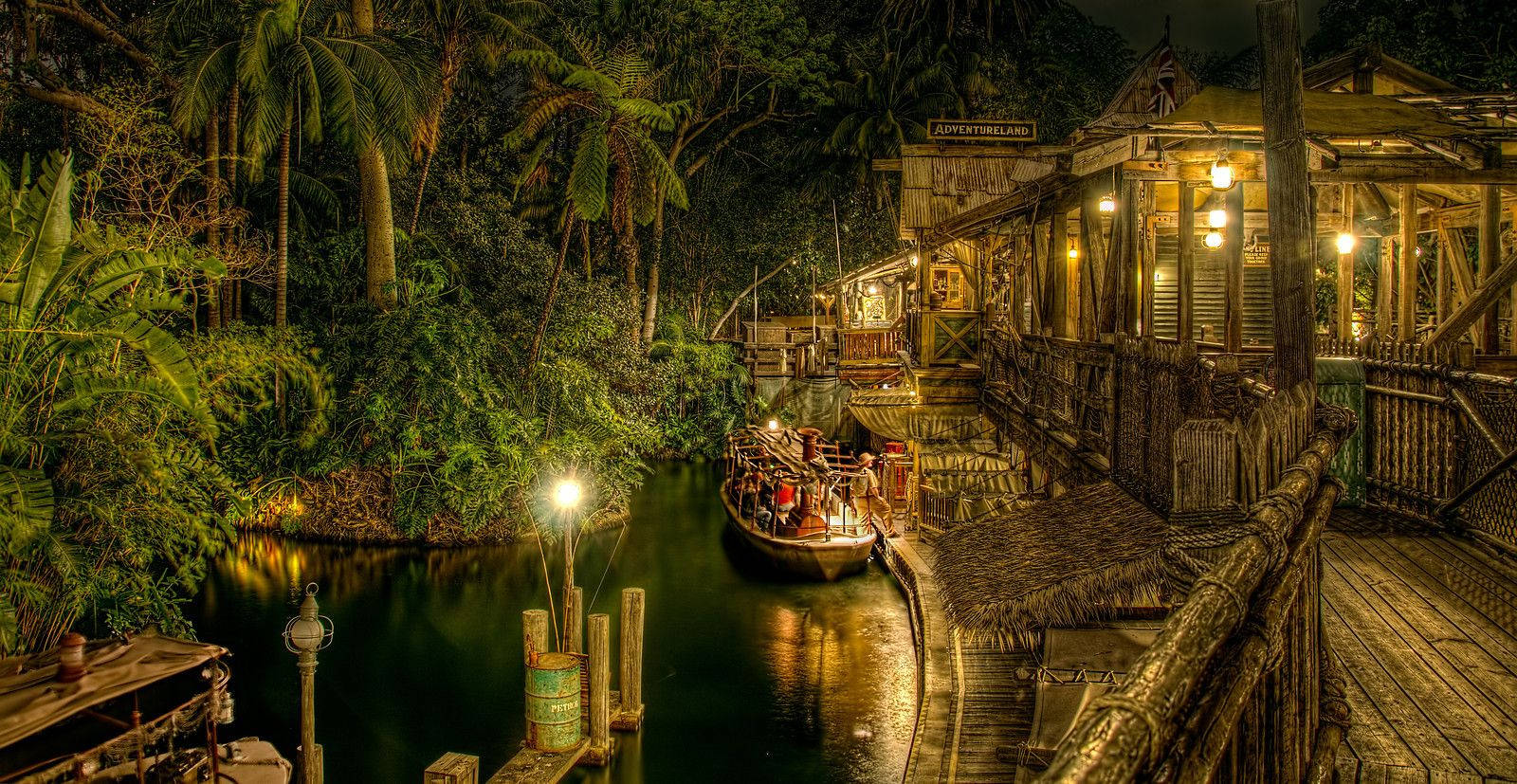 Jungle Cruise At Night Wallpaper