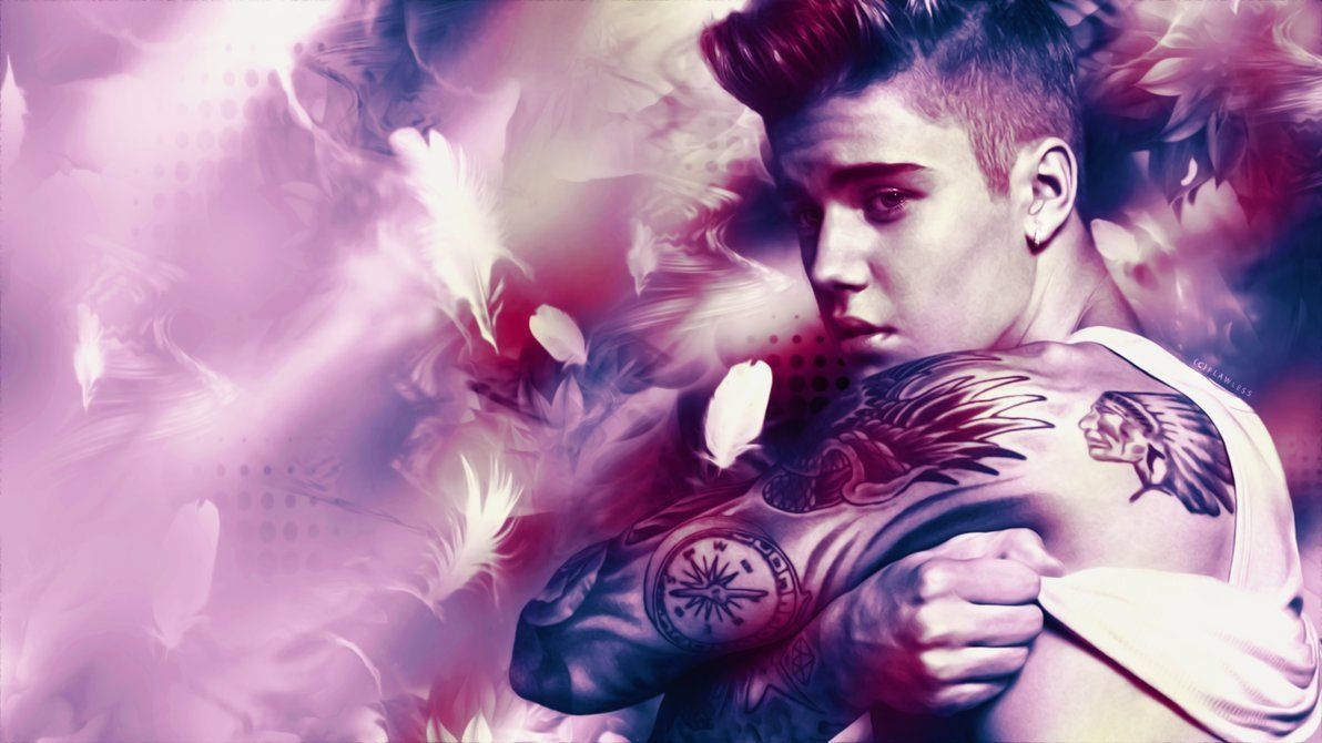 Justin Bieber Dazzles In Luxury Feather Suit Wallpaper