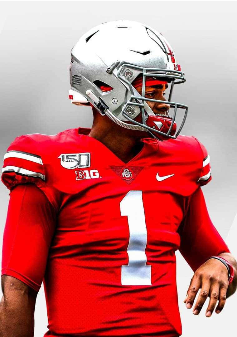 Justin Fields In Action Wallpaper