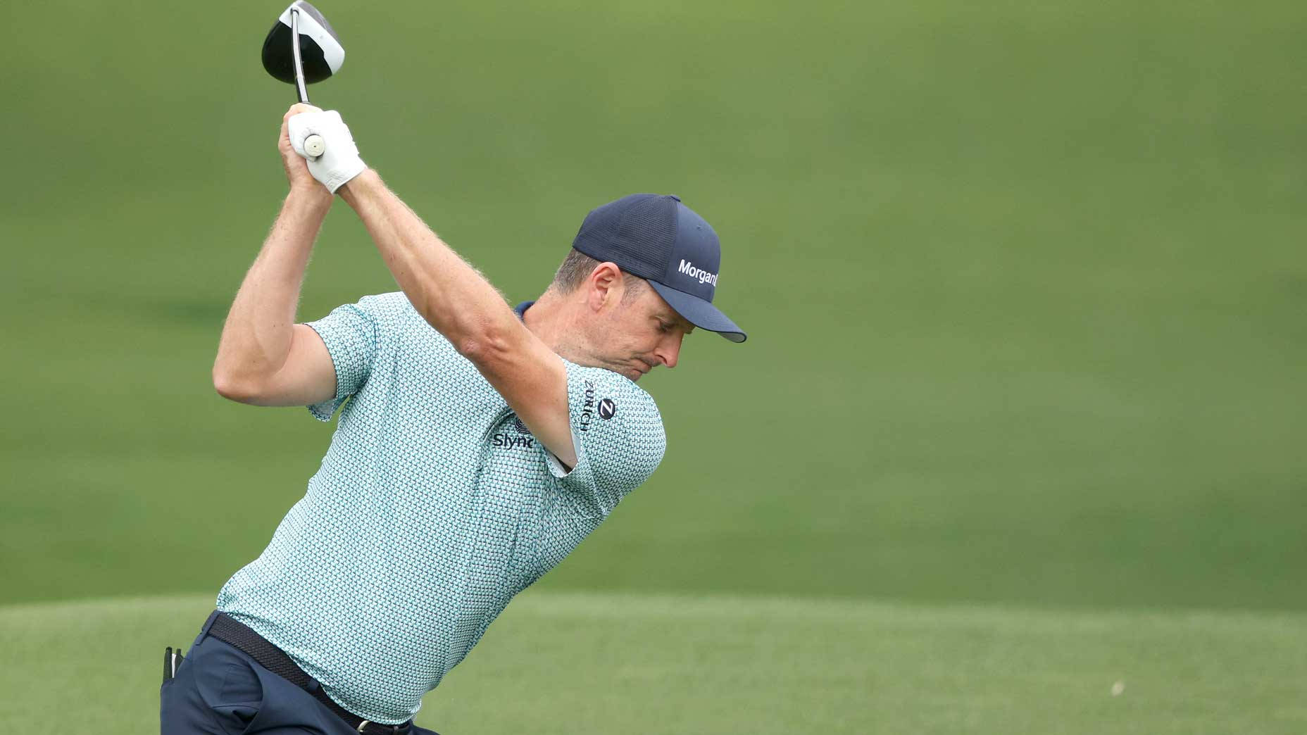 Justin Rose Winding Up For A Swing Wallpaper