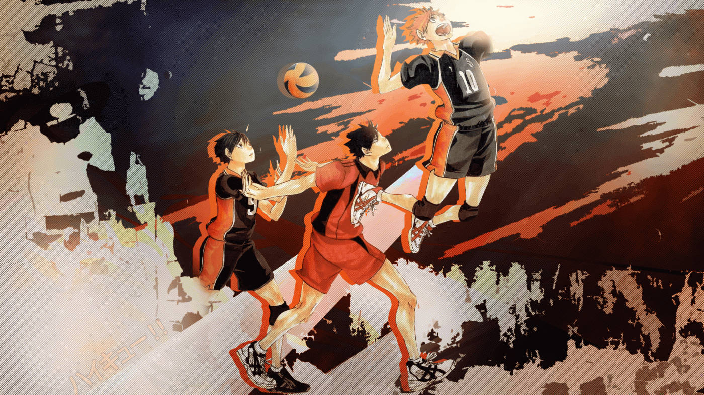 Kageyama, Kuroo, And Hinata Haikyuu Aesthetic Wallpaper