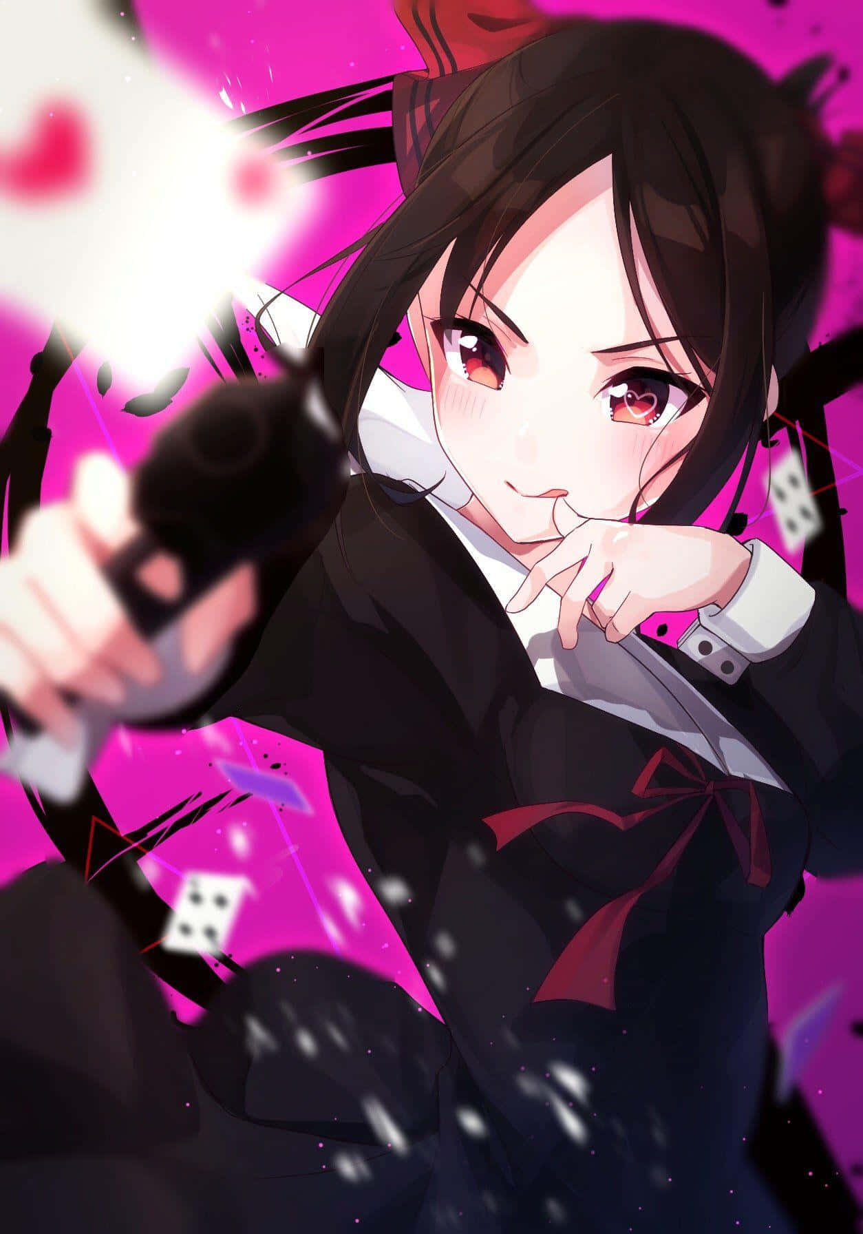 Kaguya And Shirogane Share A Moment Of Bliss Wallpaper