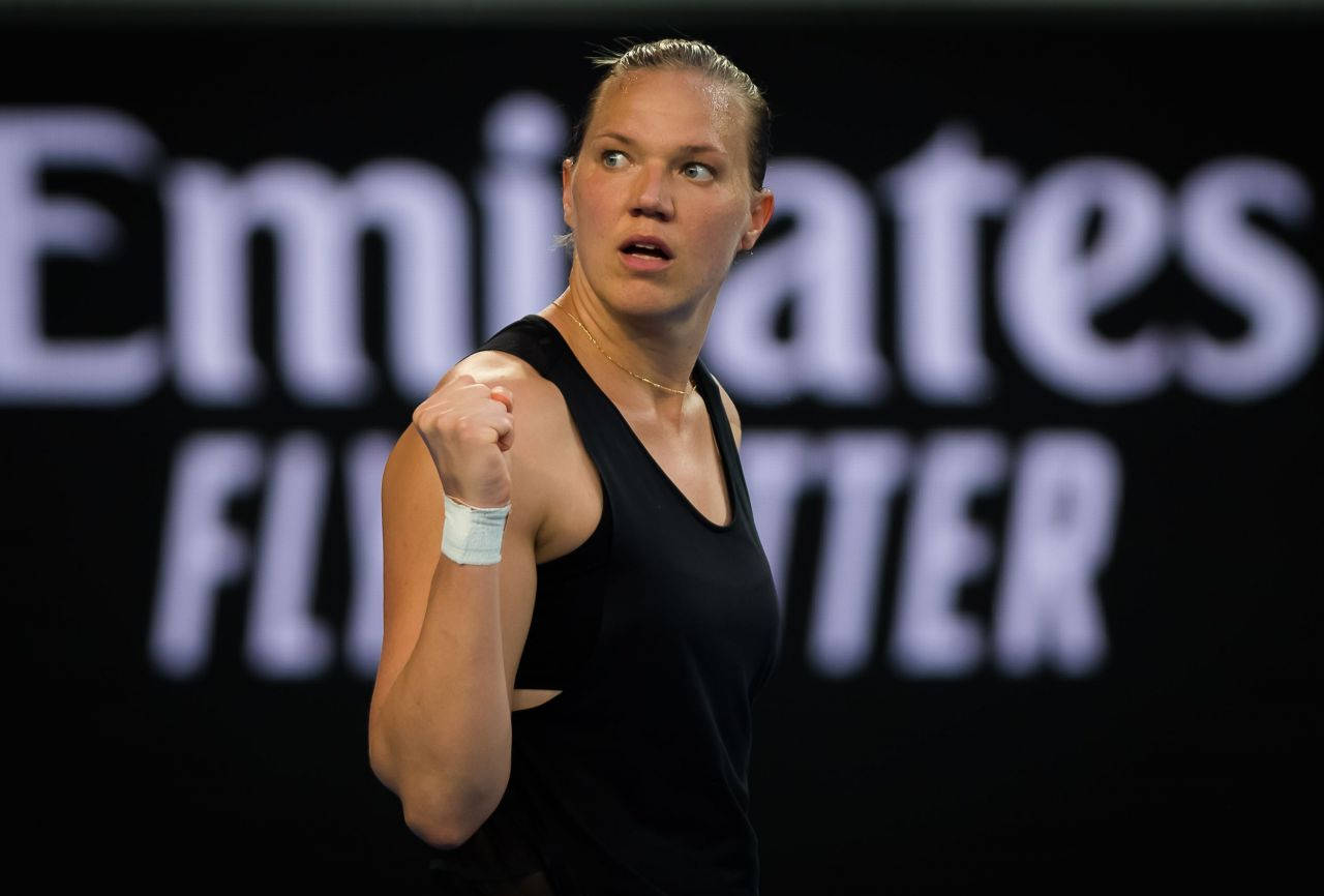 Kaia Kanepi Clenched Fist Wallpaper