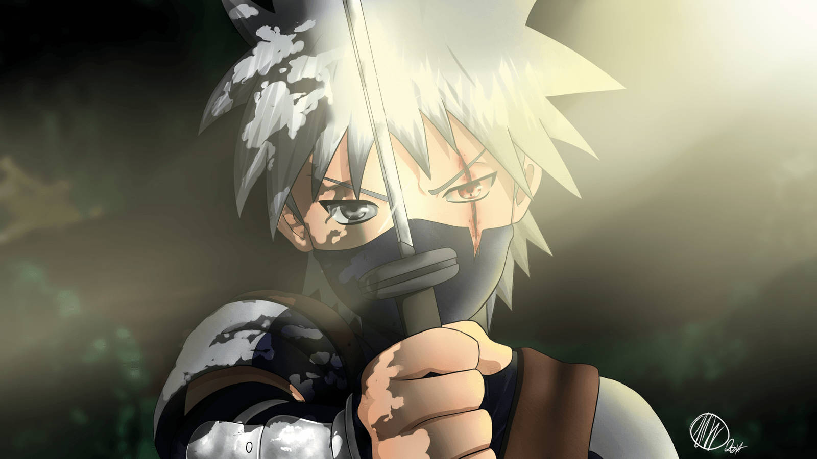 Kakashi Hatake Unleashing His Chakra Sword Wallpaper