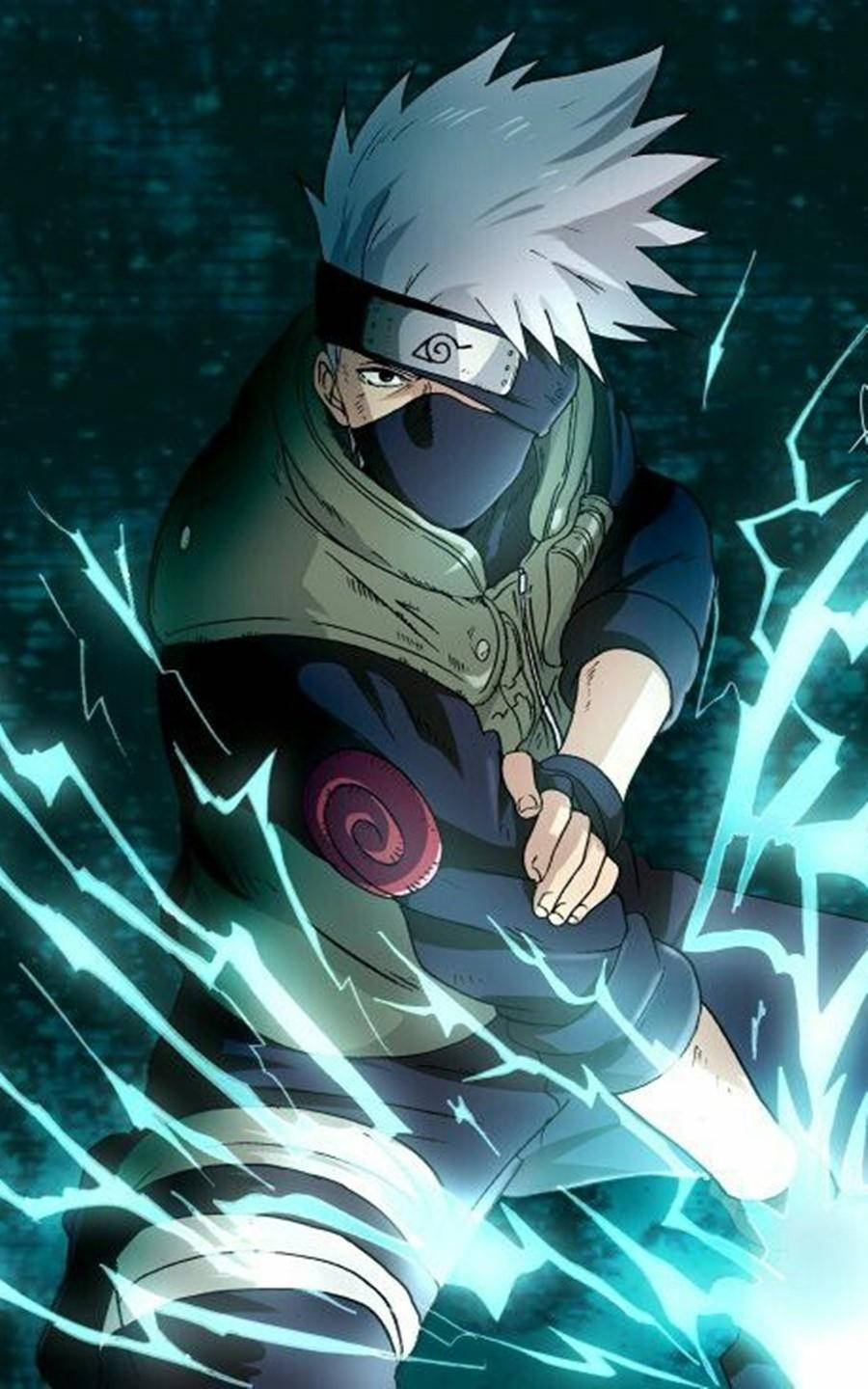 Kakashi Iphone Green Thunder Lightning Wallpaper