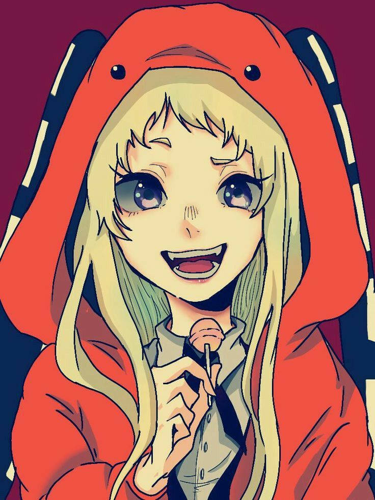 Kakegurui Runa Yomozuki Lollipop Digital Art Wallpaper