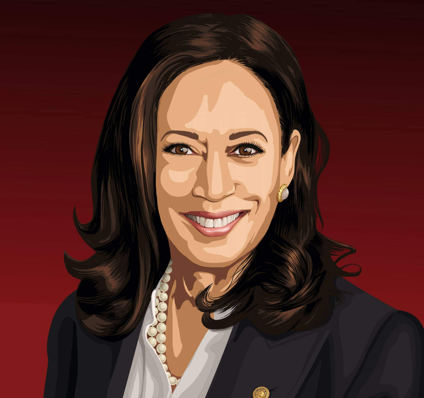 Kamala Harris Digital Paint Wallpaper