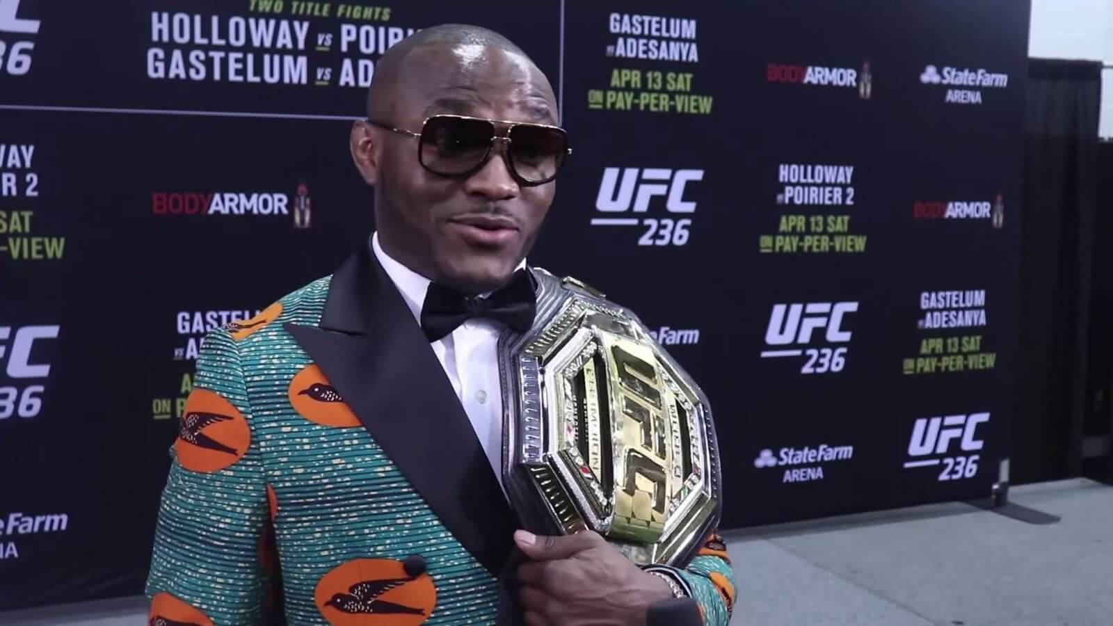 Kamaru Usman Tuxedo Sunglasses Wallpaper