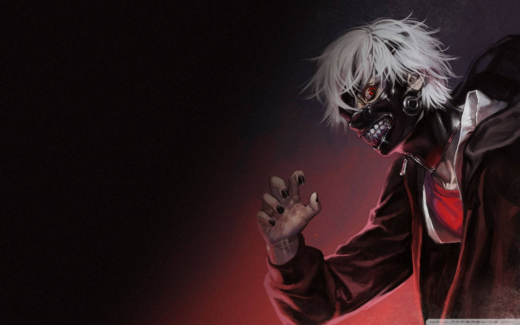 Kaneki Transformed Into A Ghoul, Looking Fierce And Determined. Wallpaper