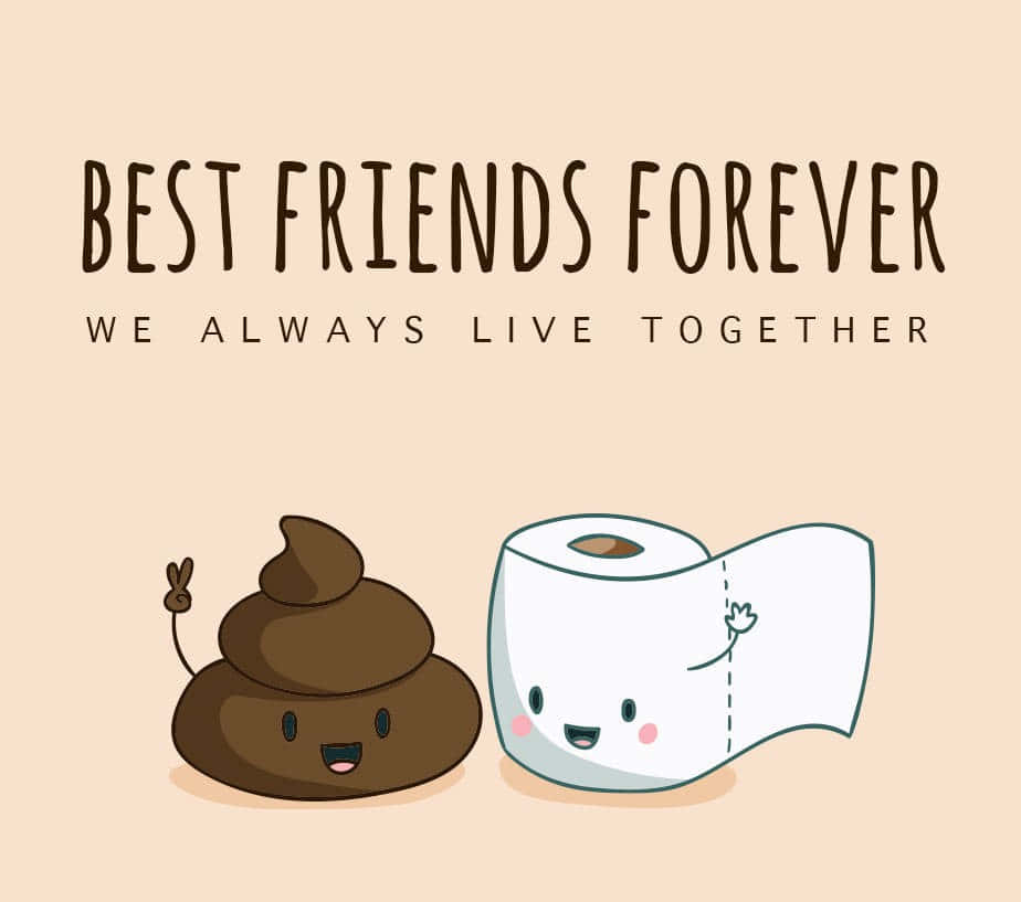 Kawaii Best Friend Poop And Tissue Wallpaper