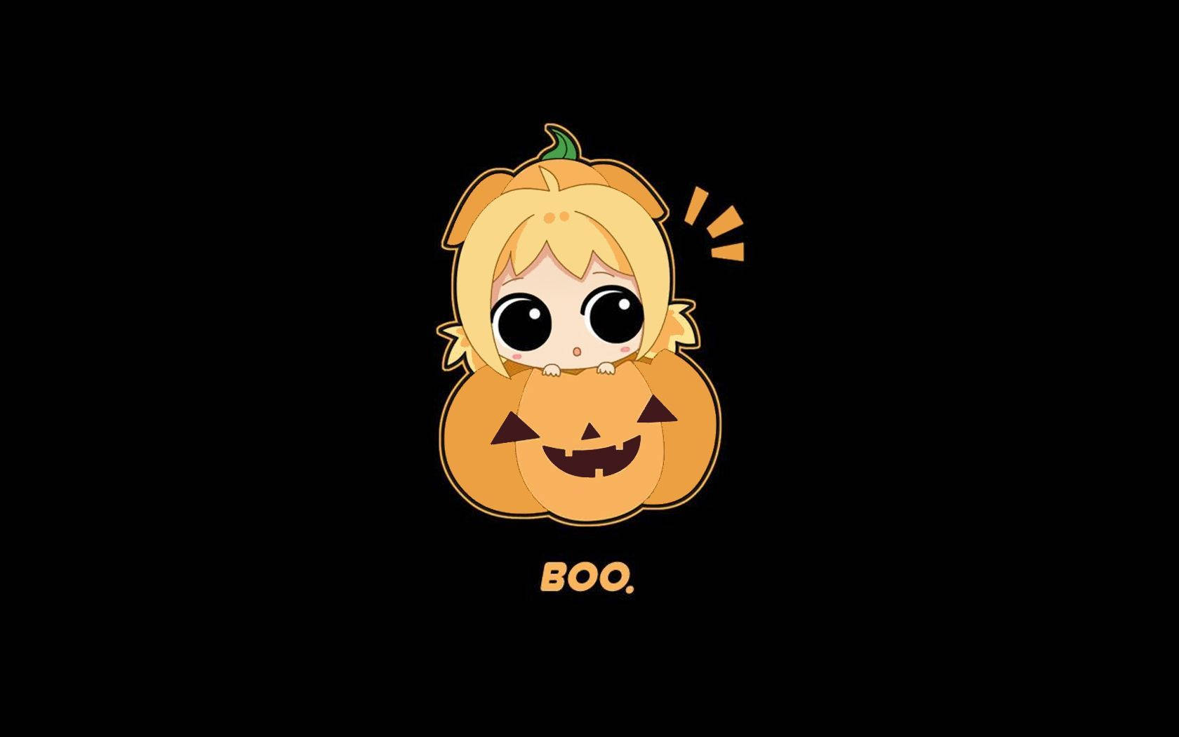 Kawaii Halloween Chibi Wallpaper