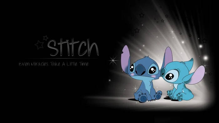 Kawaii Stitch With Shining Light Wallpaper