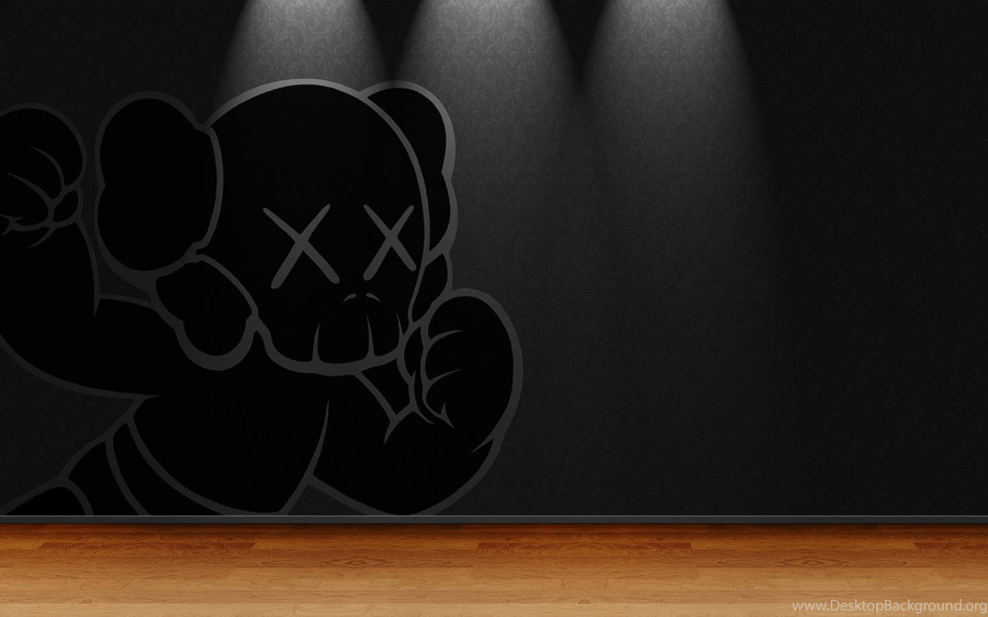 Kaws Black Wall Companion Art Wallpaper