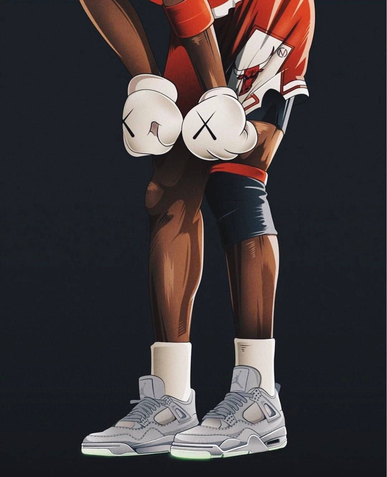 Kaws Supreme Jordan Art Wallpaper