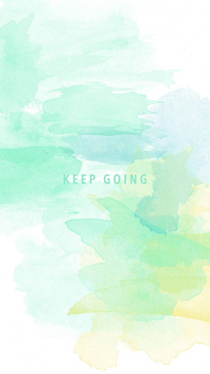 Keep Going Pastel Green Aesthetic Wallpaper