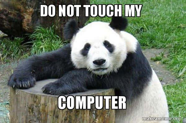 Keep Your Hands Off My Workstation! Wallpaper