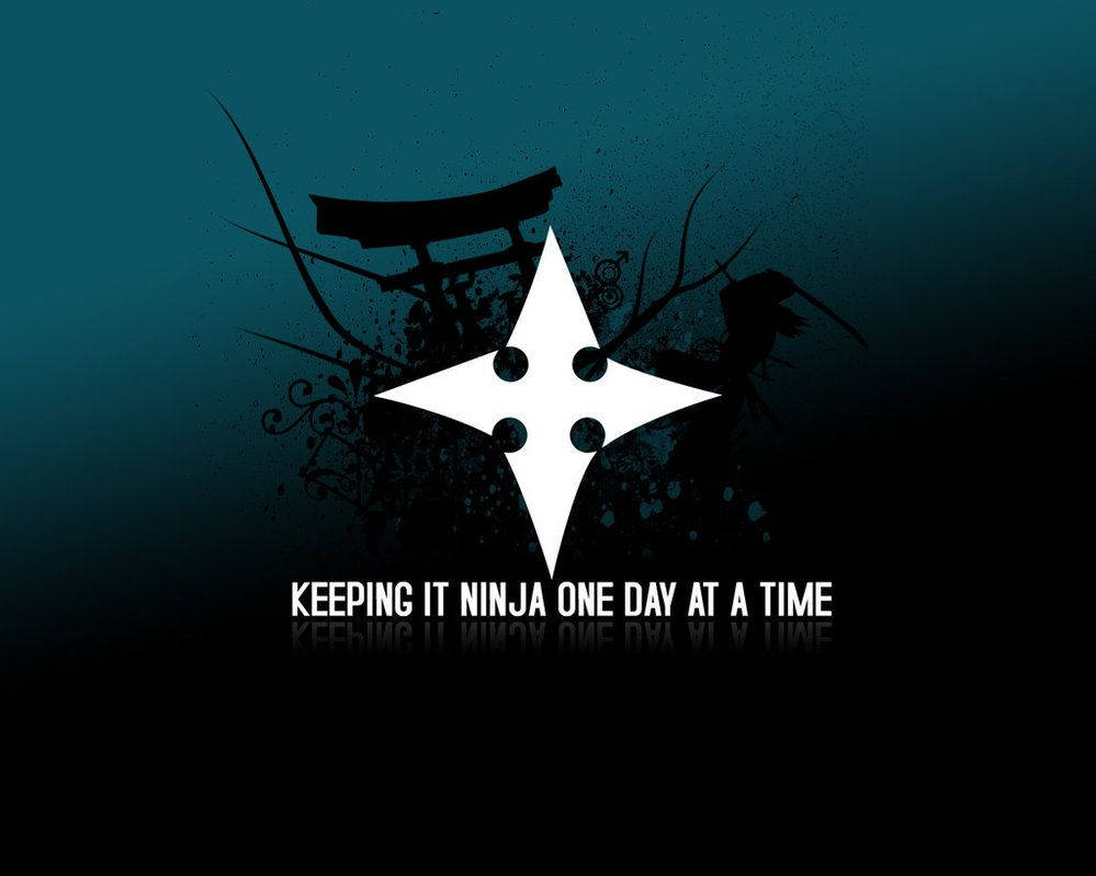 Keeping It Ninja Shuriken Symbol Wallpaper