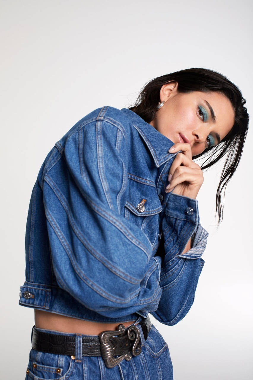 Kendall Jenner Denim On Denim Wallpaper