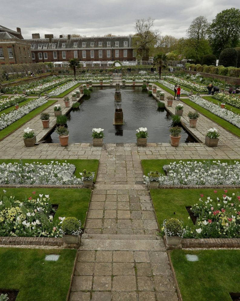 Kensington Palace Garden Gloomy Day Wallpaper