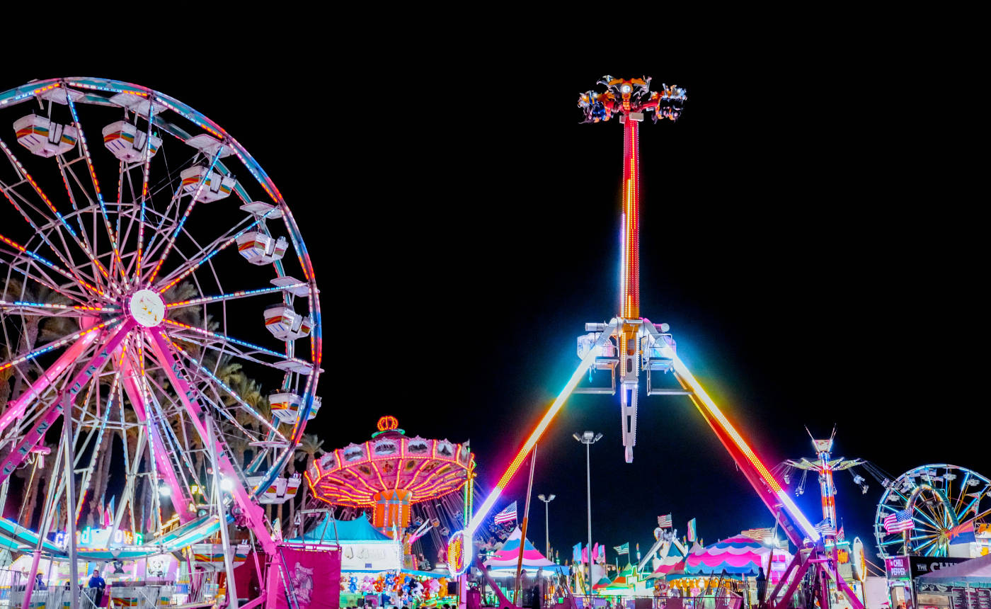 Kern County Fair At Night Wallpaper