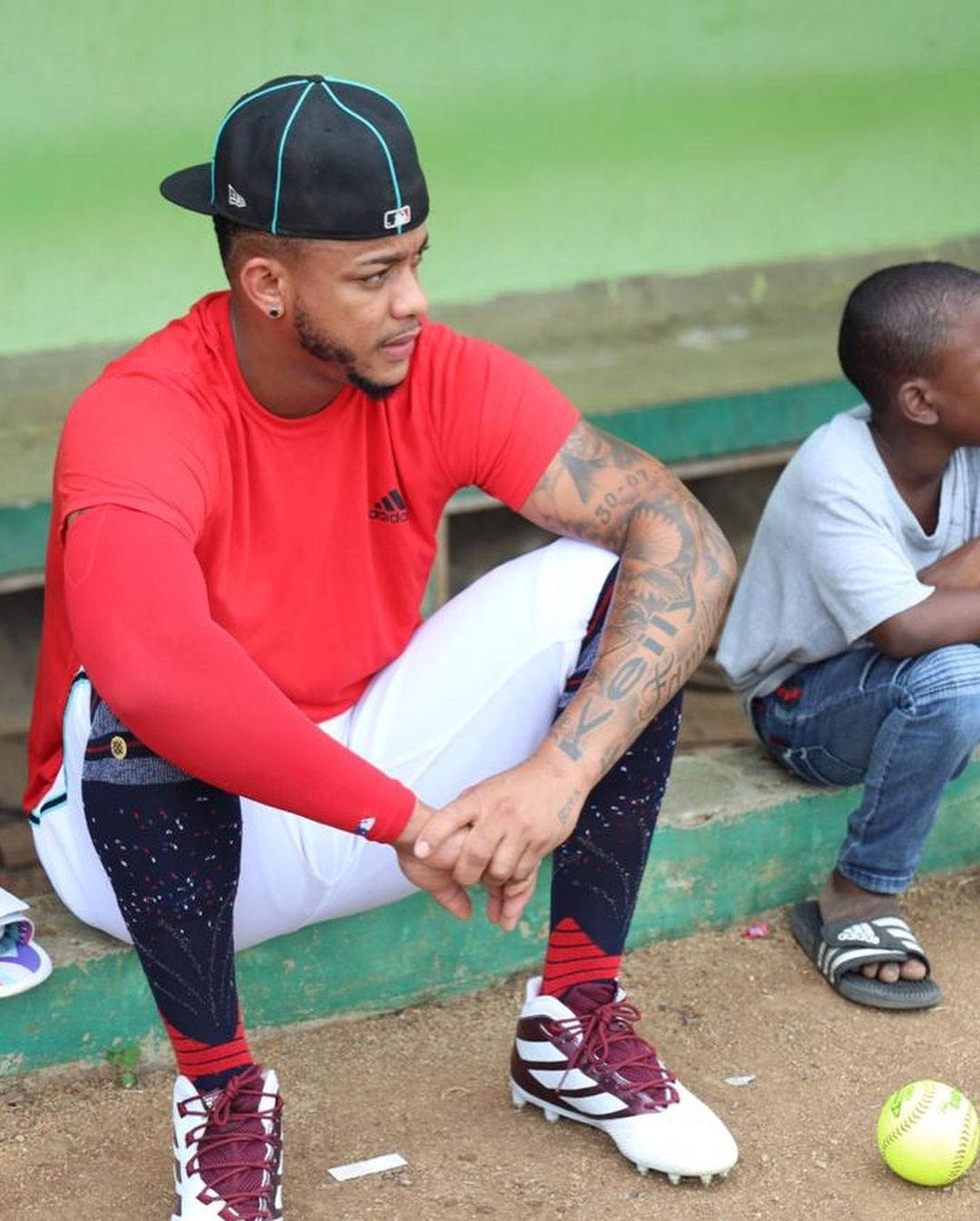 Ketel Marte Showing Off Arm Tattoo Wallpaper