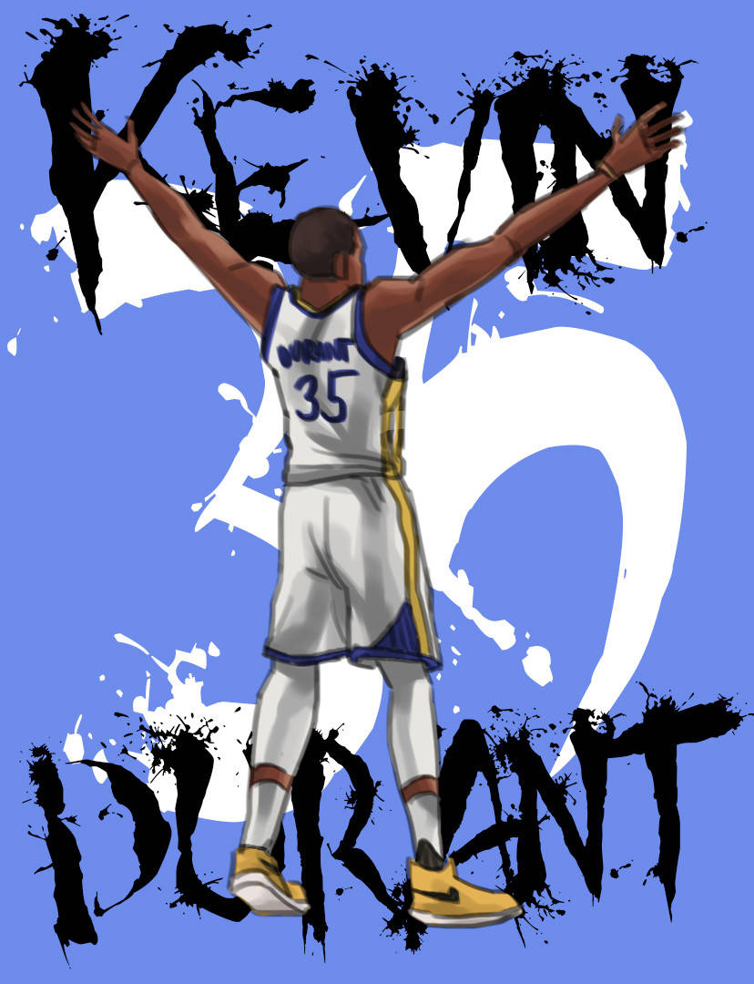 Kevin Durant Digital Drawing Wallpaper