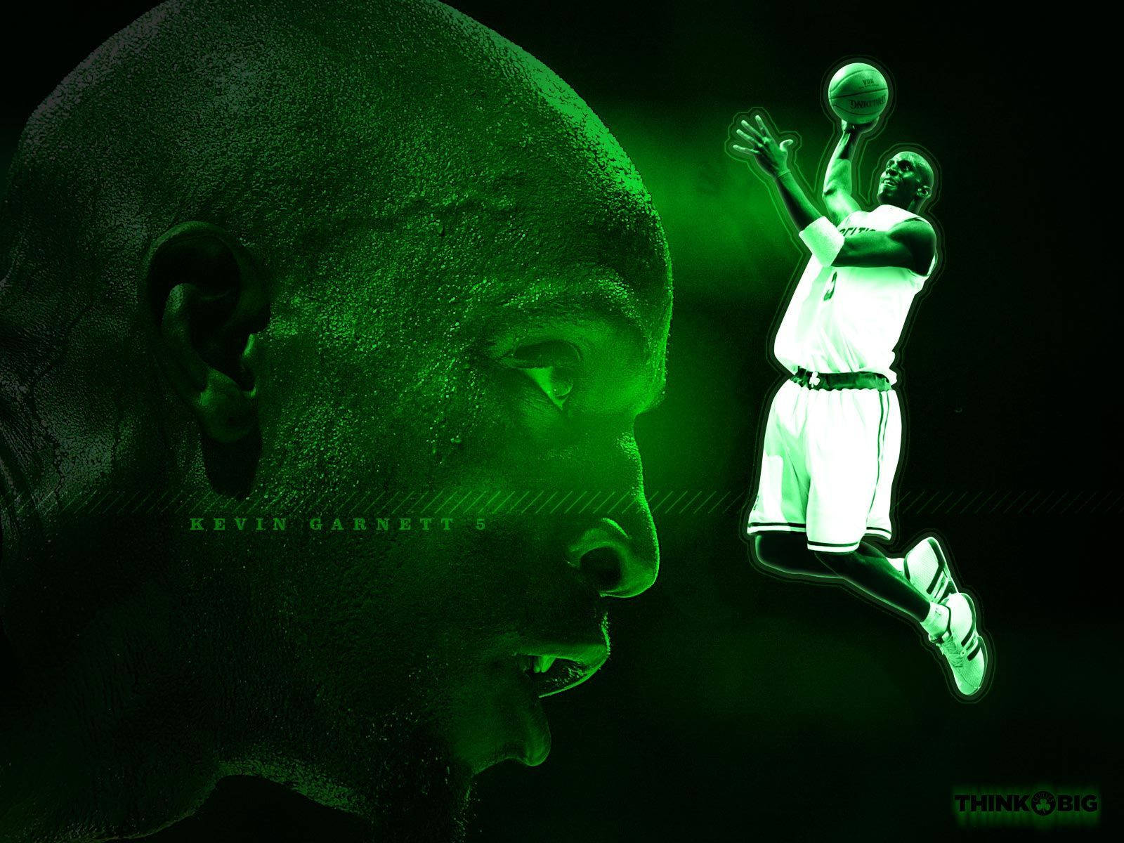 Kevin Garnett Green Poster Wallpaper