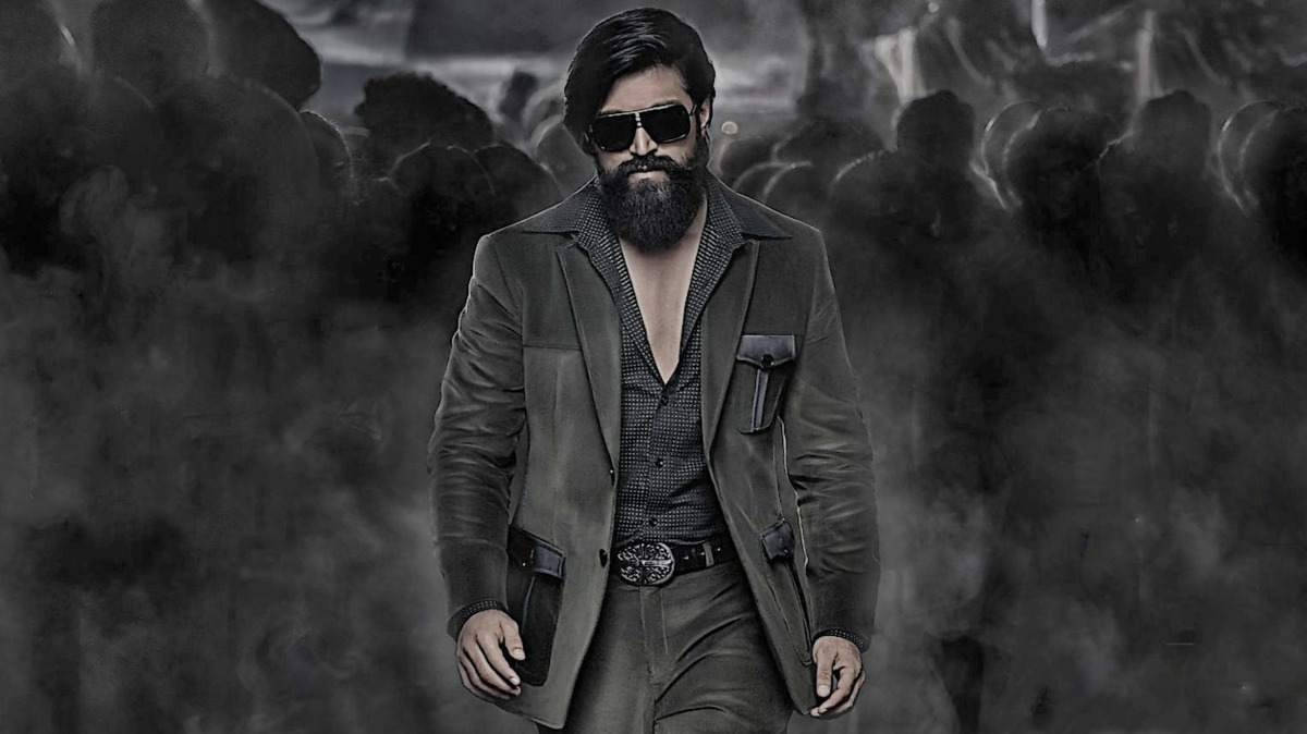 Kgf Rocky Bhai In Black Wallpaper