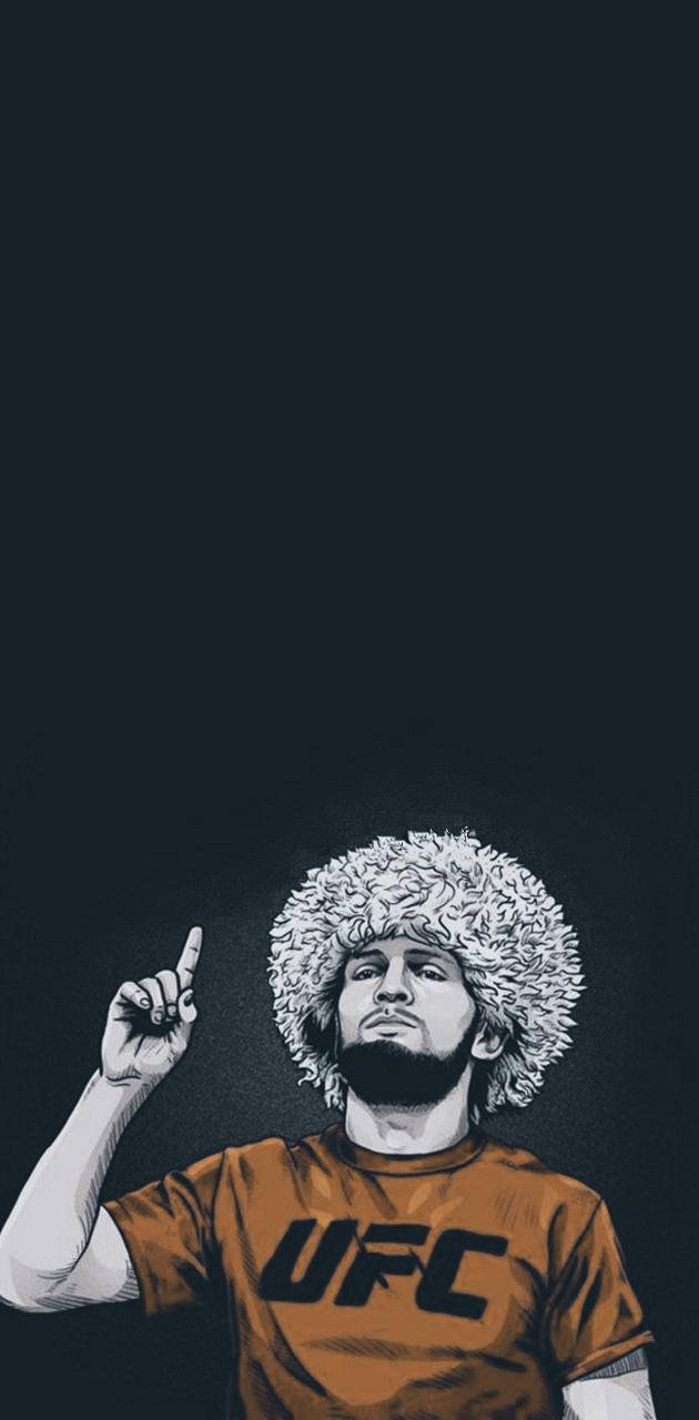 Khabib Nurmagomedov: A Study In Concentration And Determination Wallpaper