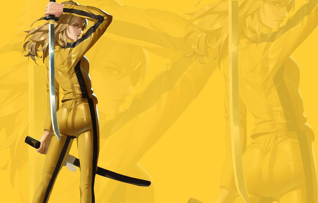 Kill Bill Posing With Katana Wallpaper