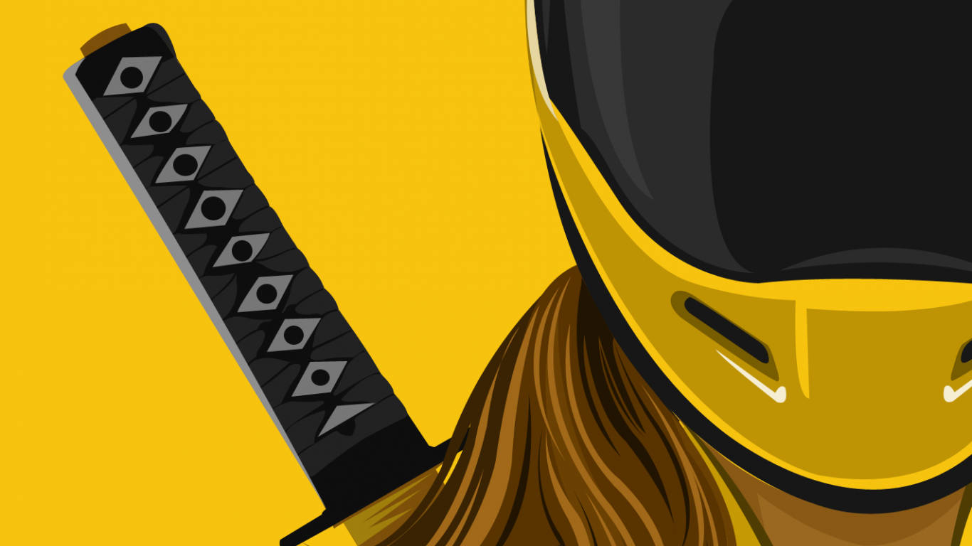 Kill Bill Yellow Motorcycle Helmet Wallpaper