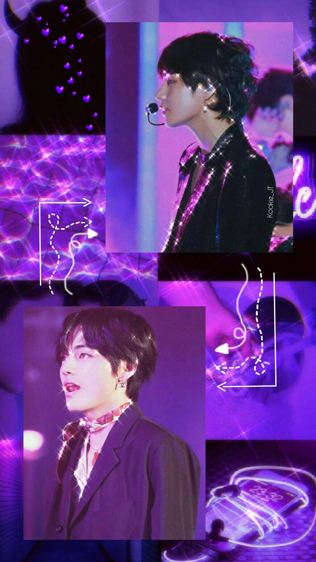 Kim Taehyung Pastel Purple Wallpaper