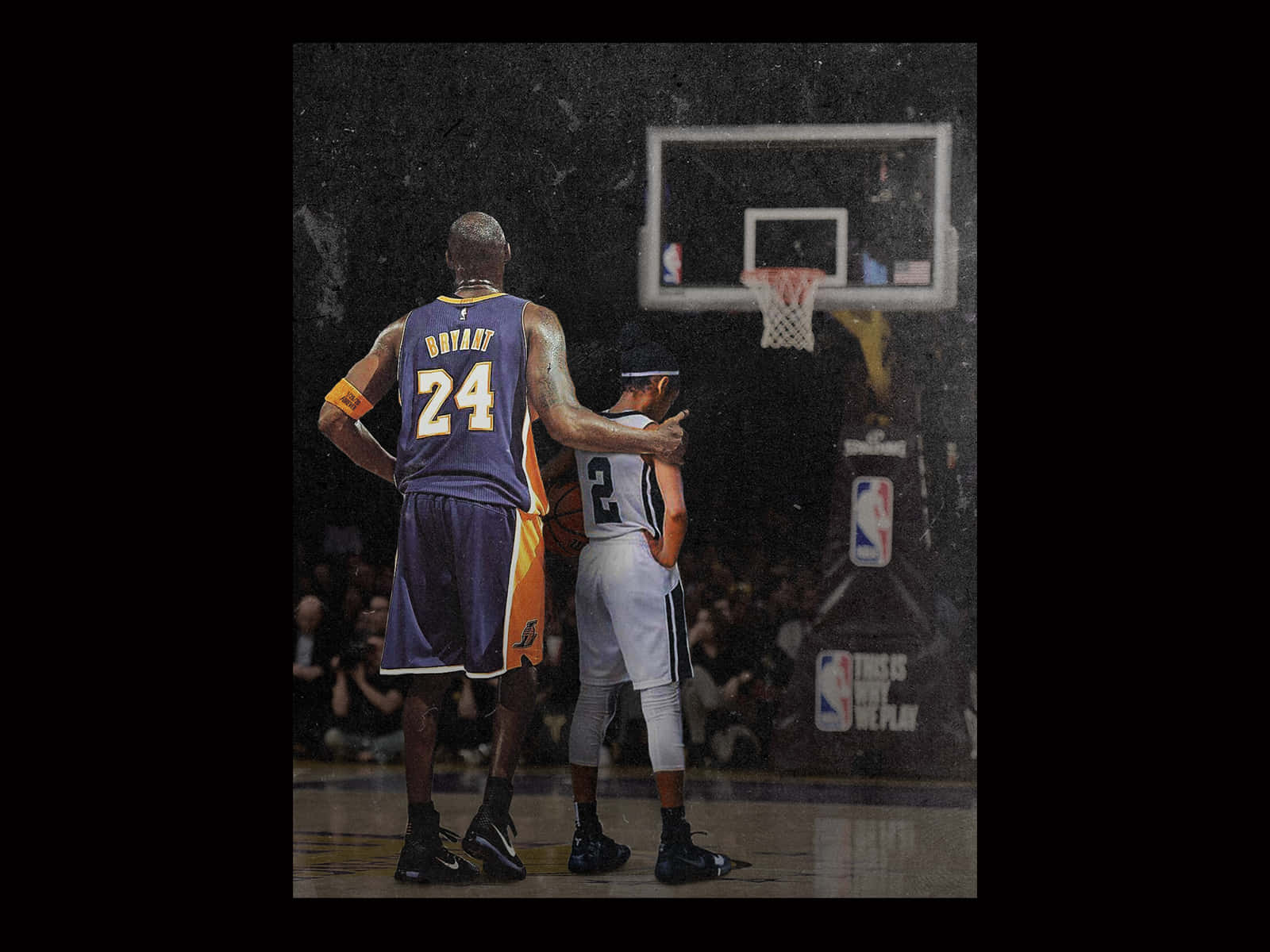 Kobe Bryant And Daughter Gianna Bryant With A Father-daughter Hug. Wallpaper