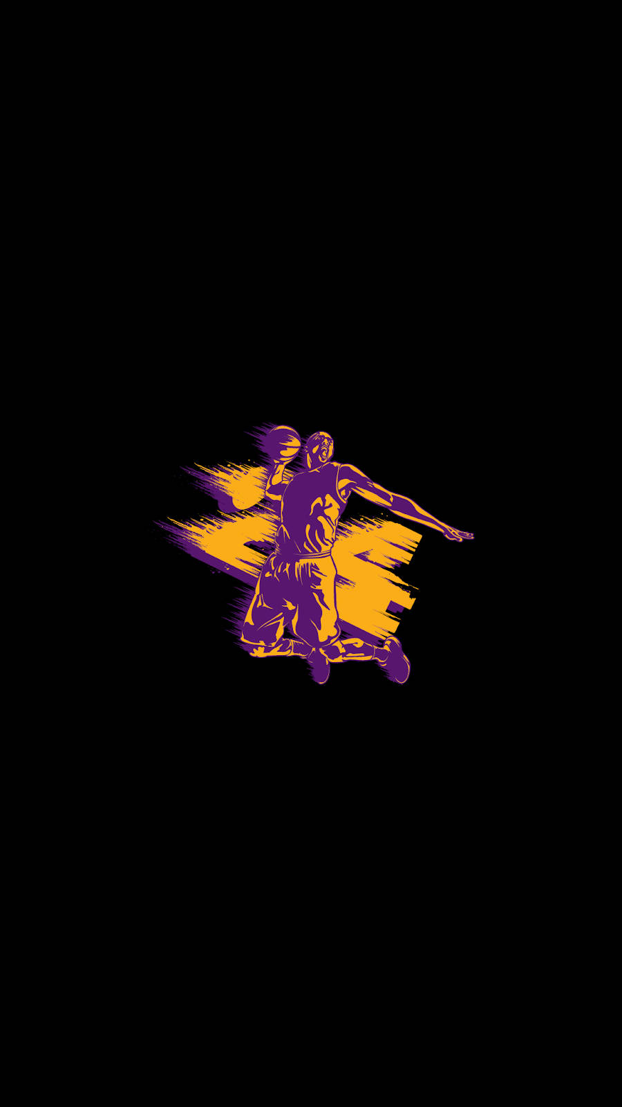 Kobe Bryant Cool Purple And Yellow Wallpaper