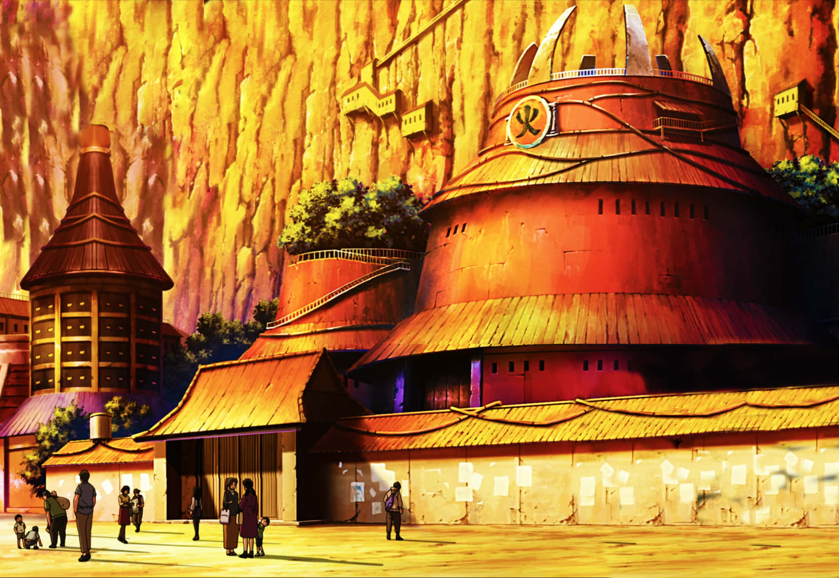 Konoha Hokage Mansion Hidden Leaf Village Wallpaper