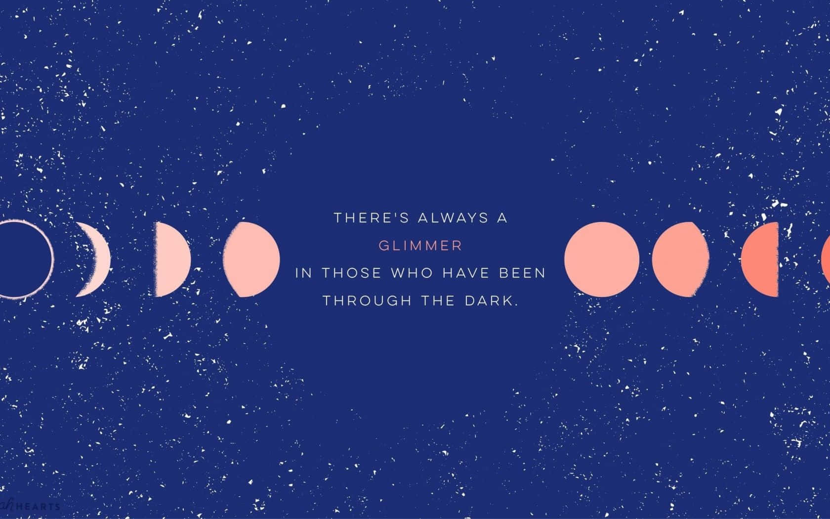 Korean Aesthetic Moon Phase Computer Wallpaper