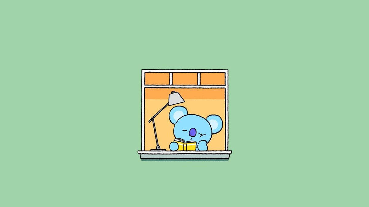 Koya Bt21 In Green Wallpaper