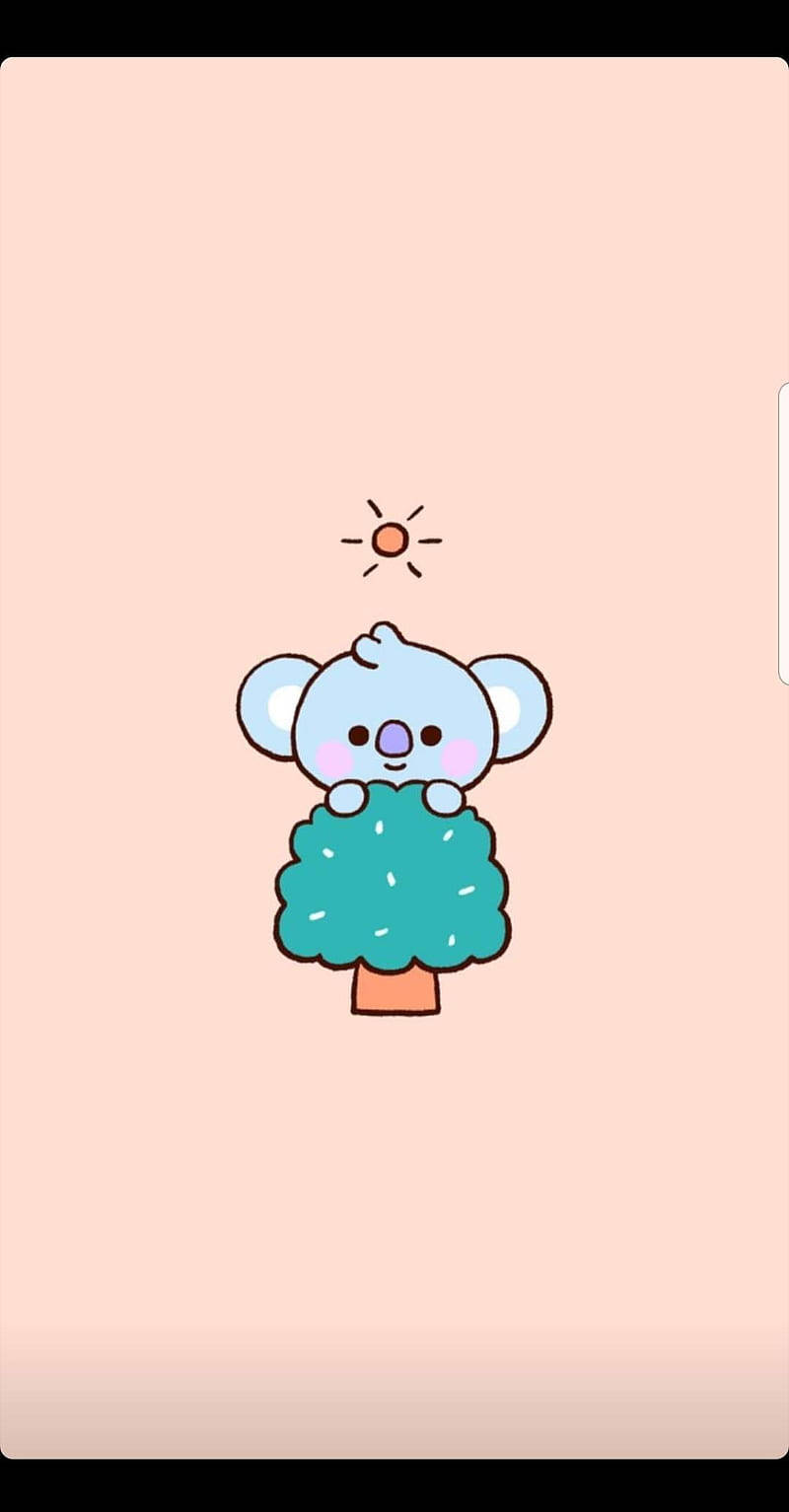 Koya Bt21 In Pink Wallpaper